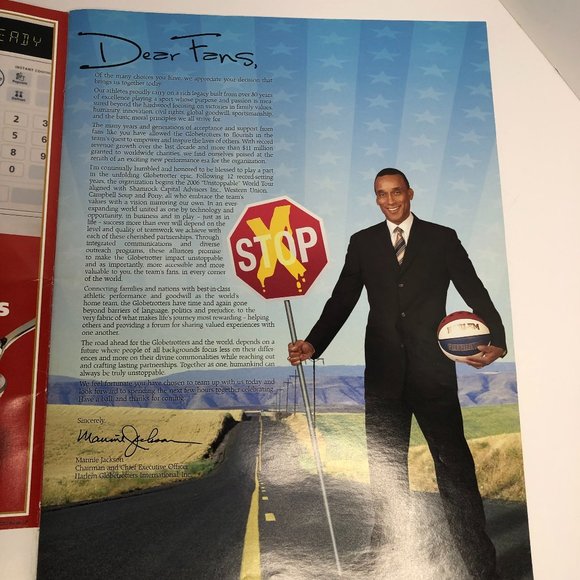 Harlem Globetrotters Autographed 2006 World Tour Program Book Basketball Sports - Picture 3 of 10